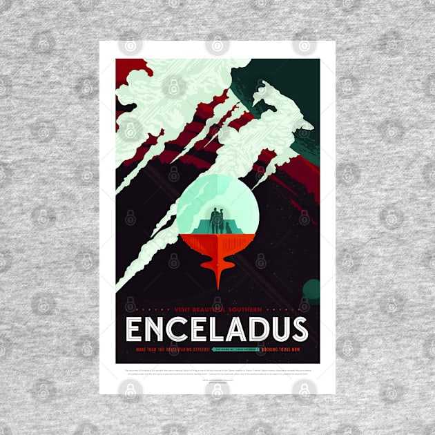 Enceladus, Travel Poster by BokeeLee